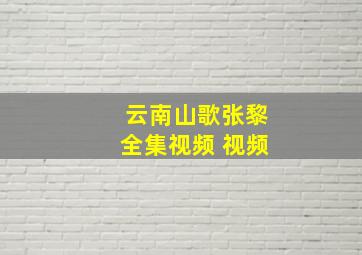 云南山歌张黎全集视频 视频